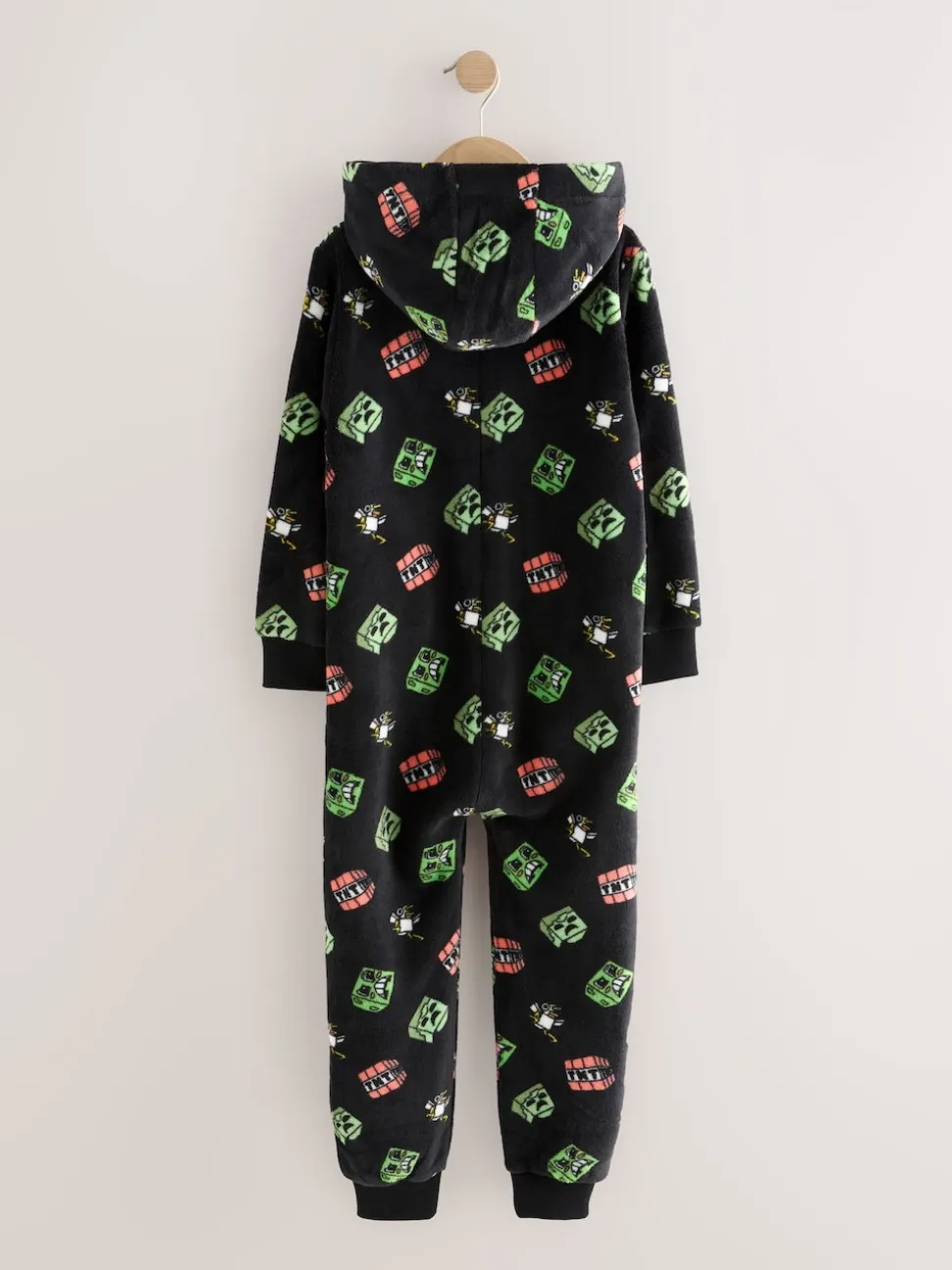 Noir Minecraft - Tout-en-un sous licence polaire (4-16ans)