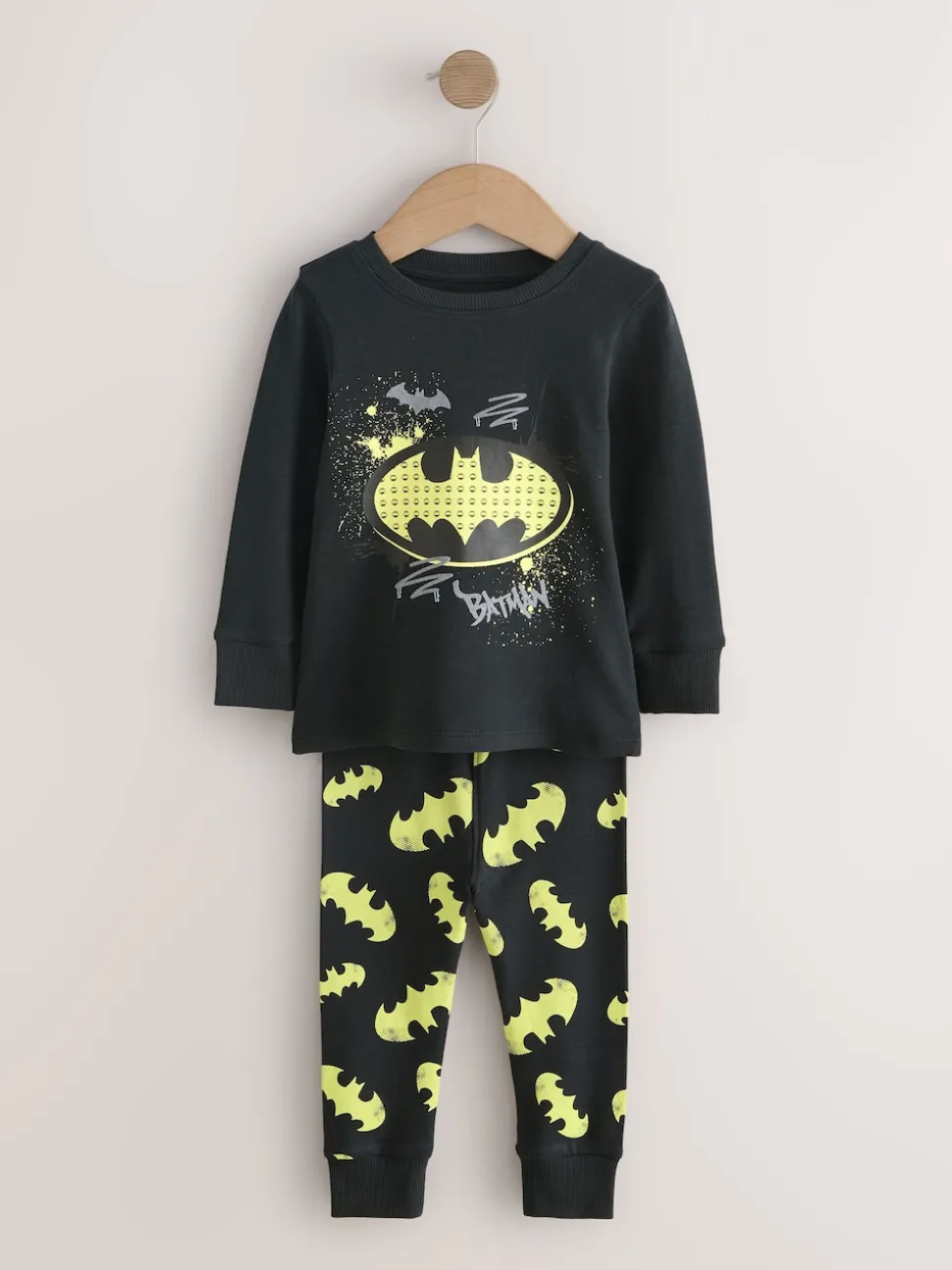 Noir motif Batman - Lot de 2 pyjamas Snuggle sous licence (9mois -10ans)