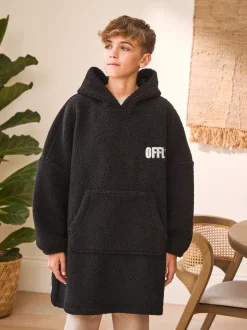 Noir Offline - Sweat à capuche avec couverture en polaire (3-16ans)