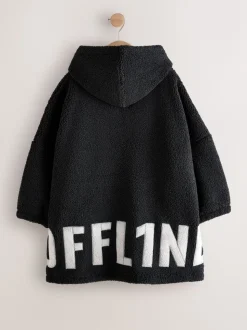 Noir Offline - Sweat à capuche avec couverture en polaire (3-16ans)