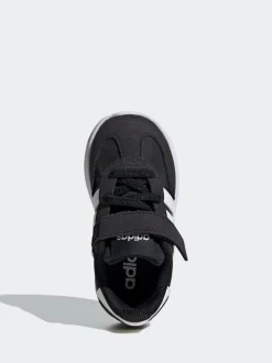 Noir/Blanc - adidas Run 70s 2.0 Baskets bébé à crochets et boucles