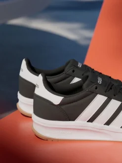 Noir/Blanc - adidas Run 70s 2.0 Baskets Dentelle Junior