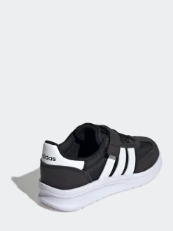 Noir/Blanc - adidas Run 70s 2.0 Baskets enfant à crochets et boucles