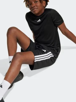 Noir/Blanc - adidas Train Essentials Ensemble T-shirt et short à 3rayures pour enfant