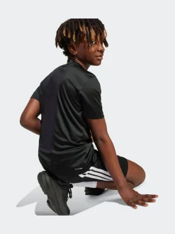 Noir/Blanc - adidas Train Essentials Ensemble T-shirt et short à 3rayures pour enfant