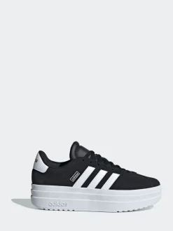 Noir/Blanc - Baskets adidas VL Court Bold Lace Junior