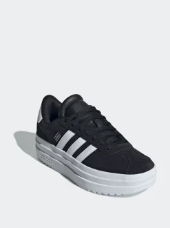 Noir/Blanc - Baskets adidas VL Court Bold Lace Junior