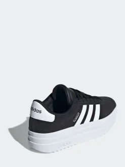 Noir/Blanc - Baskets adidas VL Court Bold Lace Junior