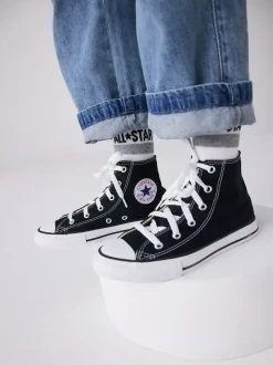 Noir/Blanc - Baskets montantes Converse Chuck Taylor junior
