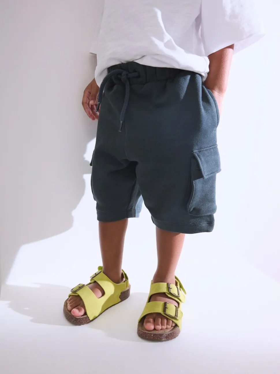 Noir/Blanc - Ensemble t-shirt à manches courtes et short utilitaire (3mois7ans)