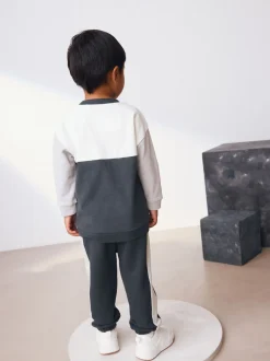 Noir/Blanc - Ensemble T-shirt et Jogging à manches longues (3mths-7yrs)