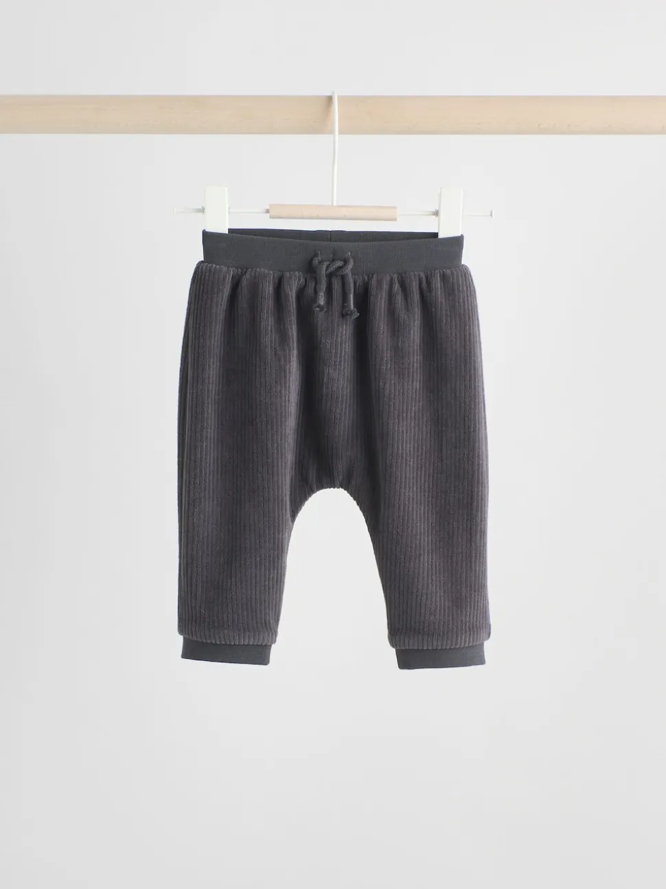 Noir/Blanc - Ensemble veste, haut et jogging en velours bébé (0mois-2ans)