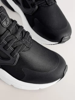 Noir/Blanc - Entraîneurs en dentelle élastique