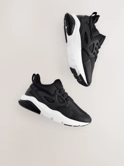 Noir/Blanc - Entraîneurs en dentelle élastique