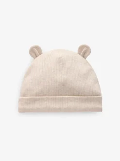 Noir/Blanc - Lot 3 bonnets à oreilles d’ours (0-18mois)