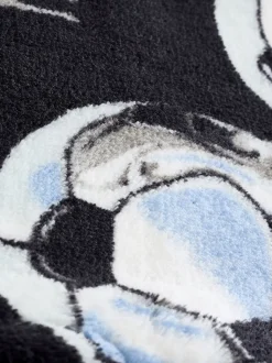 Noir/blanc football - Pyjama tout-en-un en polaire (3-16ans)