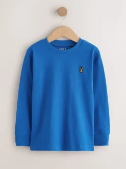 Noir/Blanc/Bleu - Lot de 8 T-shirts à manches longues et confortables (3-16ans)