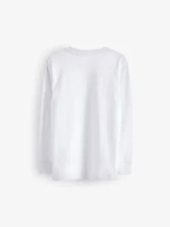 Noir/Blanc/Gris - Lot de 4 T-shirts à manches longues et confortables (3-16ans)