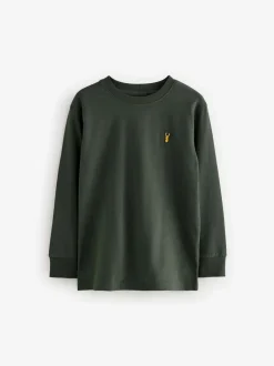 Noir/Blanc/Gris - Lot de 4 T-shirts à manches longues et confortables (3-16ans)