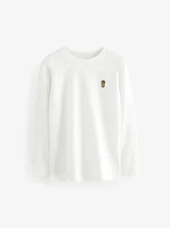 Noir/Blanc/Gris - Lot de 4 T-shirts à manches longues et confortables (3-16ans)