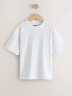 Noir/blanc/gris/kaki - Lot de 4 t-shirts à manches courtes (3-16 ans)