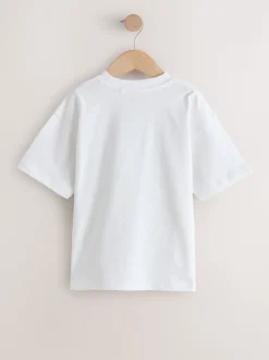 Noir/blanc/gris/kaki - Lot de 4 t-shirts à manches courtes (3-16 ans)