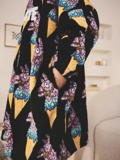 Noir/bleu Fortnite - Sweat à capuche avec couverture en polaire (5-13ans)