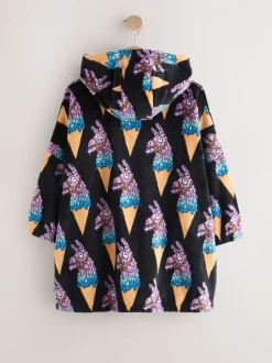 Noir/bleu Fortnite - Sweat à capuche avec couverture en polaire (5-13ans)