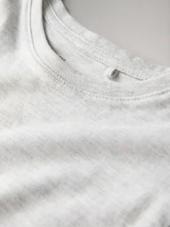 Noir/bleu marine/gris chiné/blanc - The Set lot de 8 t-shirts en coton à manches courtes