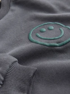 Noir/Brun - Ensemble Sweatshirt et Joggers Rayure (3mths-7yrs)