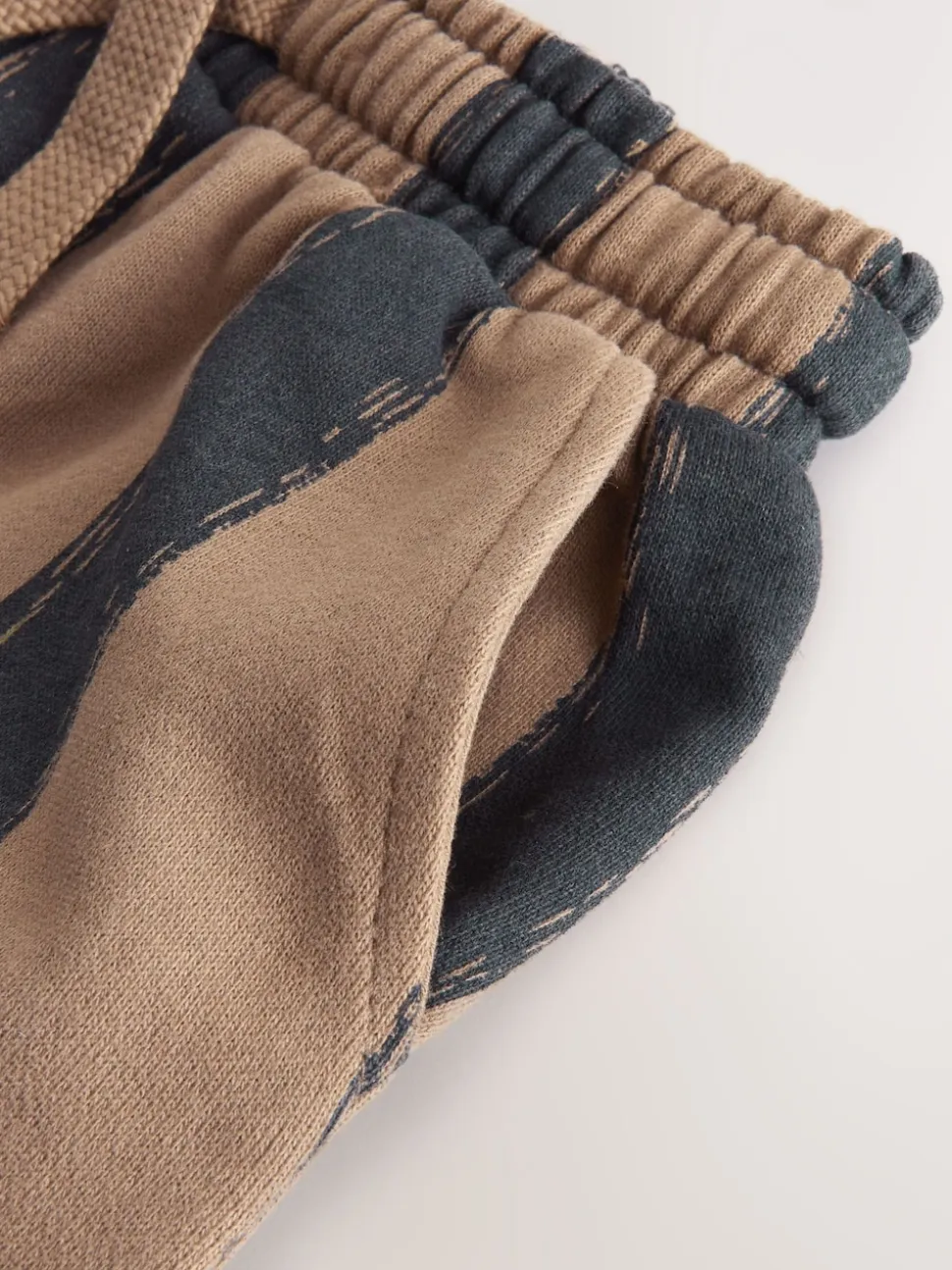 Noir/Brun - Joggings Jambe large en jersey (3mois à7ans)