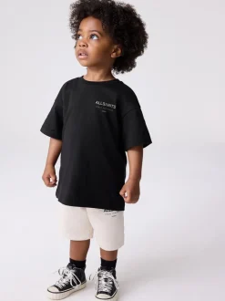 Noir/camouflage - T-shirt smALLSAINTS jeune oversize à Col rond