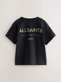Noir/camouflage - T-shirt smALLSAINTS jeune oversize à Col rond