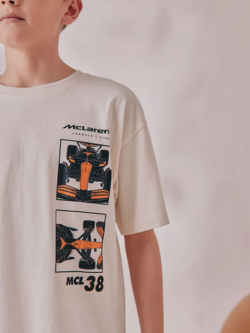 Noir/Crème McLaren - Pyjama à licence unique 100% coton (3-16ans)