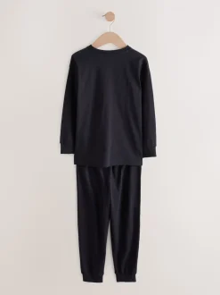 Noir/doré motif football - Lot de 2 pyjamas à manches longues (3-16ans)