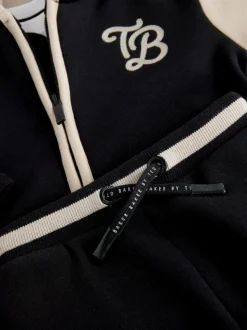 Noir/Ecru - Baker by Ted Baker Varsity 3 Pieces Sweat-shirt à capuche, T-shirt et Joggings Ensemble