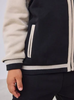 Noir/Ecru - Baker by Ted Baker Varsity 3 Pieces Sweat-shirt à capuche, T-shirt et Joggings Ensemble