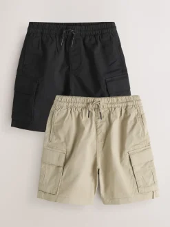 Noir/grège - Short cargo 2 Pack (3-16ans)