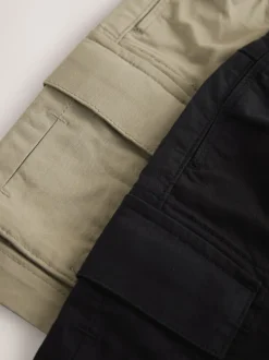 Noir/grège - Short cargo 2 Pack (3-16ans)