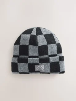 Noir/gris à carreaux - Bonnet Chapeaux (1-16yrs)