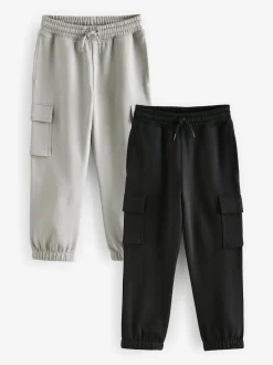 Noir/Gris - Lot de 2 joggings cargo (3-16ans)