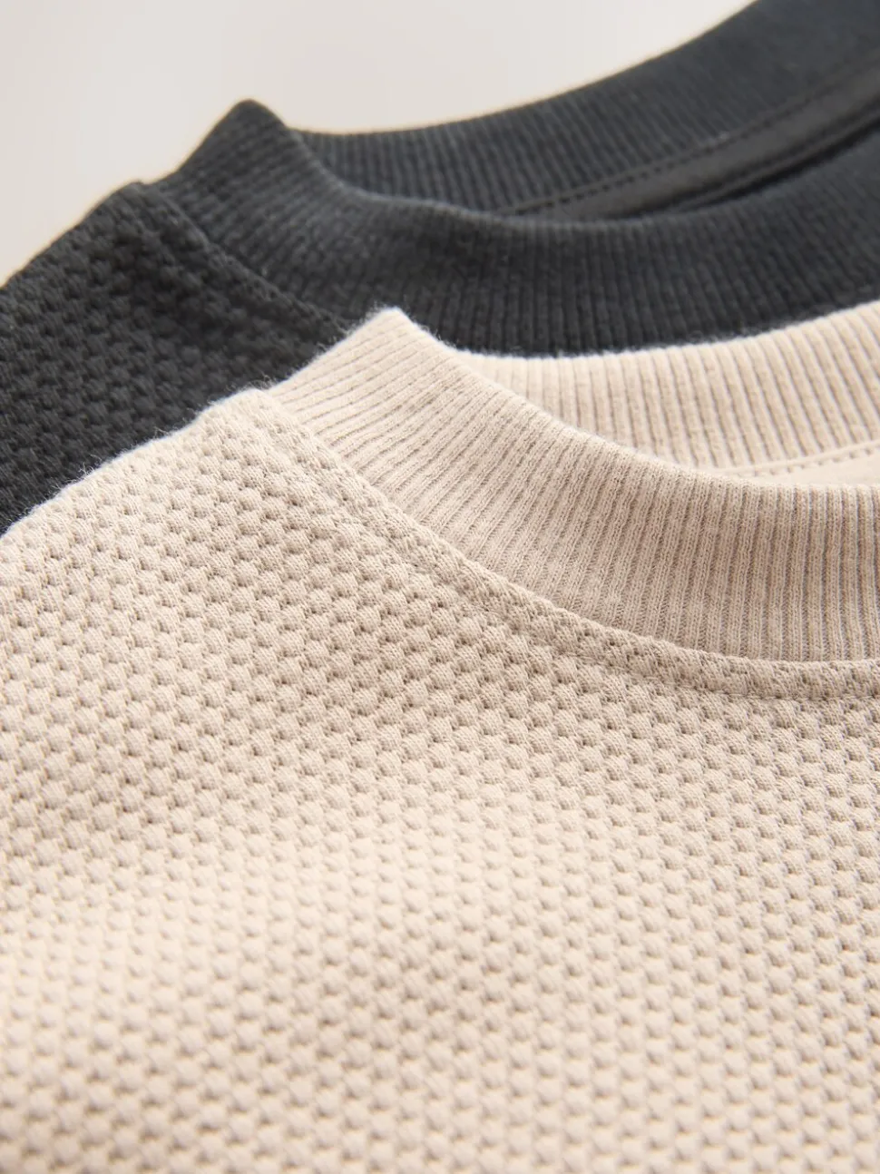 Noir/Gris - Lot de 2 pyjamas en tissu à carreaux à manches longues (3-16ans)