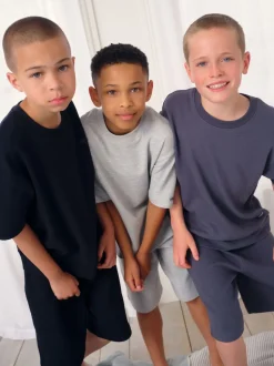 Noir/Gris - Pyjama court 3 Pack (3-16ans)