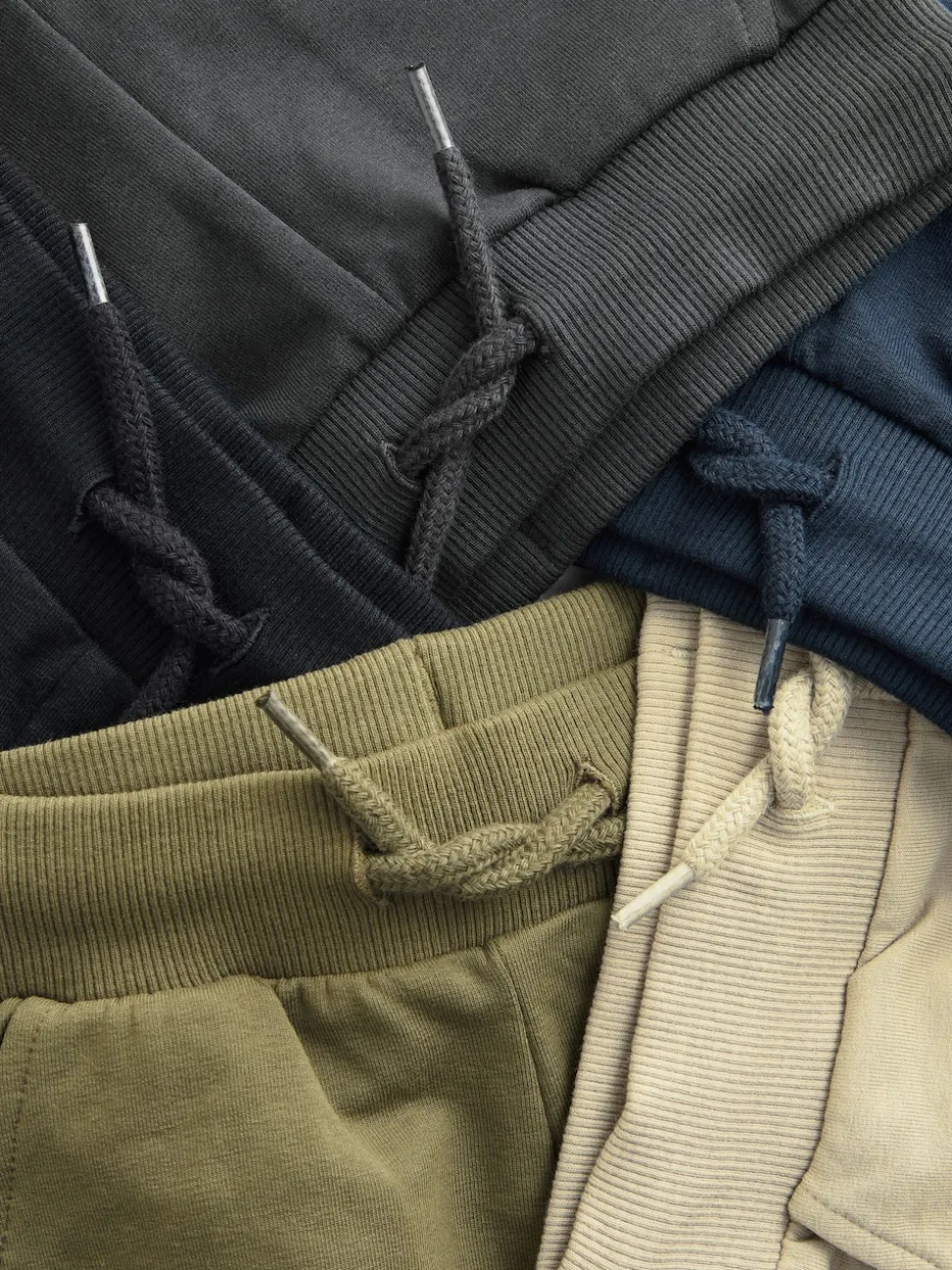 Noir/gris anthracite/Beige Sable/vert kaki - Lot de 5 joggings (3mois-7ans)