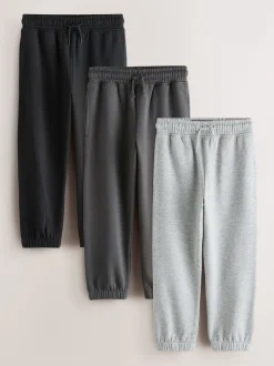 Noir/gris/anthracite - Lot de 3 joggings (3-16ans)