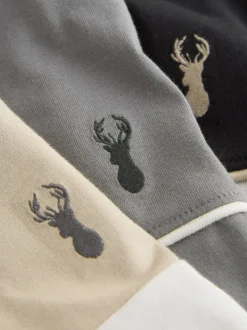 Noir/gris/ciment - Lot de 3 t-shirts color block à manches courtes (3-16ans)