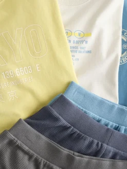 noir/gris/jaune - Pyjama court 3 Pack (3-16ans)