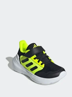 Noir/Jaune - adidas Tensaur Run 2.0 Baskets enfant à crochets et boucles