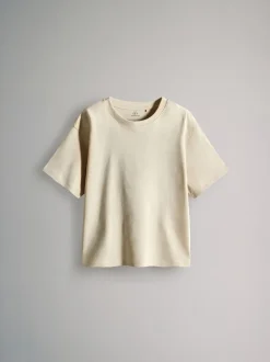 Noir/kaki/vert/Crème - The Set lot de 4 t-shirts oversize en coton à manches courtes