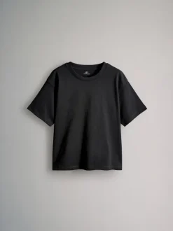 Noir/kaki/vert/Crème - The Set lot de 4 t-shirts oversize en coton à manches courtes